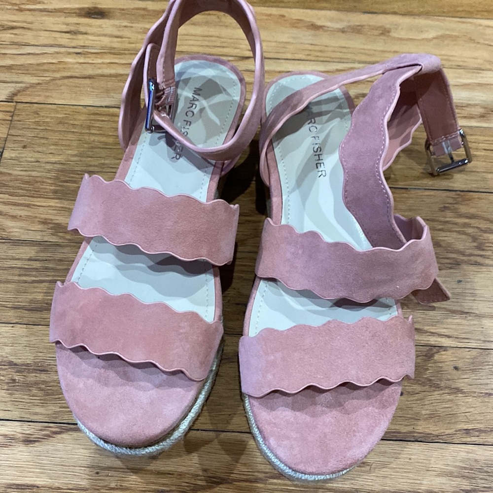 Marc Fisher suede wedge sandal